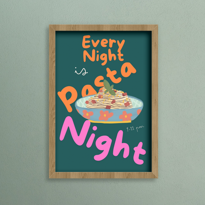 Every night is pasta night! Wall art