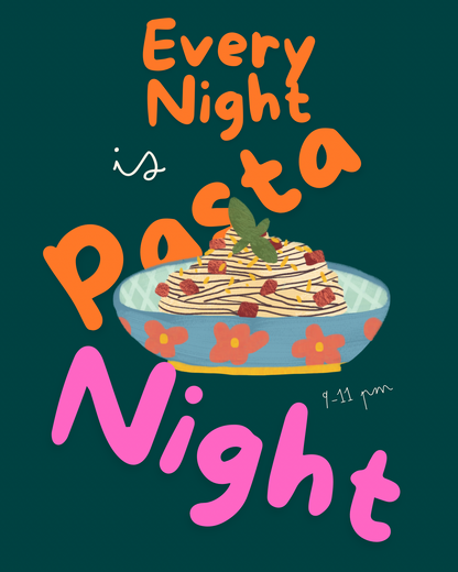 Every night is pasta night! Wall art