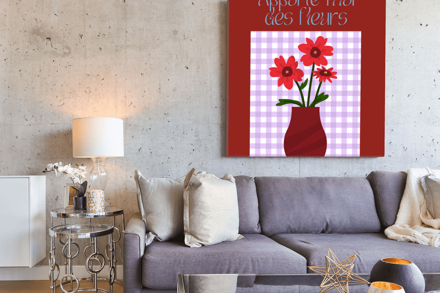 Apporte-moi des fleurs! Wall art