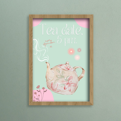 Tea date- 5pm! Wall art